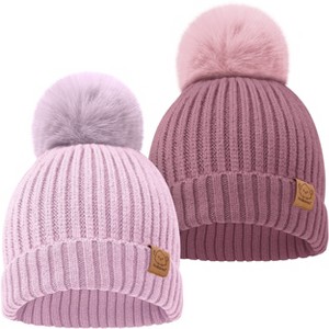 KeaBabies 2pk Baby Hats, Baby Beanies, Newborn Hats for Baby Girls, Boys, Baby Winter Hat, 0-36 Months Infant Hat - 1 of 4