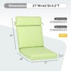 Aoodor Outdoor High Back Dining Chair Cushion Set, Water Proof & Stain Resistant, Polyester Fabric Cover with Ties and Zipper, Set of 2 - 3 of 4
