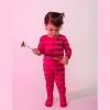 Leveret Matching Family Pajamas – Red & Pink Stripes – 100% Cotton – Customizable for Personalization - 3 of 4