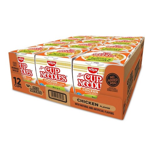 Nissin Chicken Flavored Microwavable Cup Noodles - 27oz/12ct - image 1 of 3