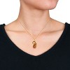 EVERLY JEWELRY | Yellow Plated Silver Enamel Swan Necklace – Multiple color Enamel - 3 of 4