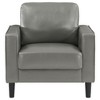 Coaster Ruth Upholstered Track Arm Faux Leather Accent Chair Grey - 4 of 4