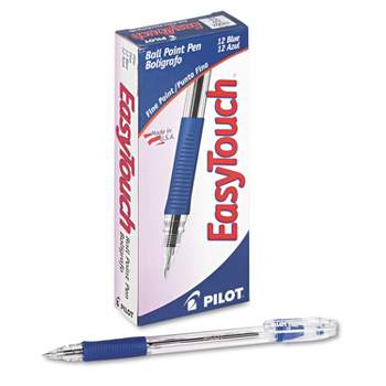 Pilot EasyTouch Ball Point Stick Pen Blue Ink .7mm Dozen 32002