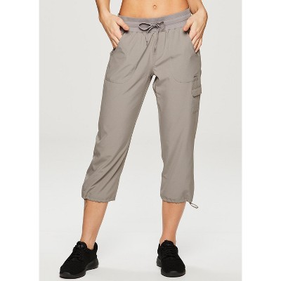 RBX Active Women's Relaxed Lightweight Woven Cargo Capri Pant