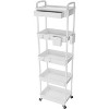 Tree City 5-Tier Rolling Cart with Drawer, Space-Saving Mobile Organizer for Kitchen- 330lbs Capacity - 2 of 4