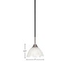 Toltec Lighting Paramount 1 - Light Pendant in  Matte Black/Brushed Nickel with 7" Gold Ice Shade - 2 of 2