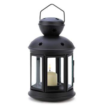 9.5" Metal Colonial Outdoor Lantern Black - Zingz & Thingz