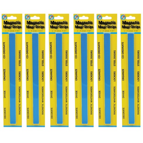 Ashley Productions® Magnetic Magi-strips, Blue, 12 Feet Per Pack, 6 Packs :  Target