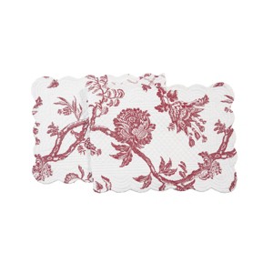 C&F Home Colonial Williamsburg 14" x 51" Arcadia Red Table Runner - 1 of 4