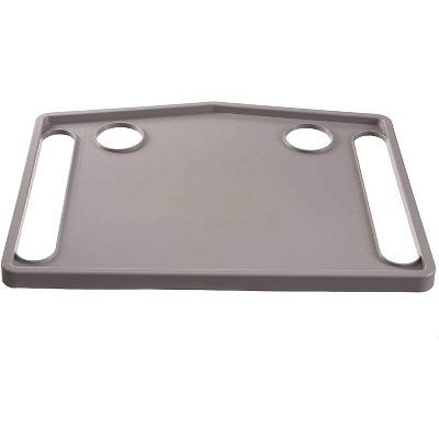 DMI Walker Tray with Cup Holders, Portable & Multipurpose, Fits Most Folding Walkers, Gray