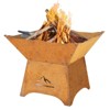 Aoodor 24" Rustic Corten Steel Fire Pit, Rust Patina Finish, Detachable Wood-Burning Fire Bowl for Outdoors - 2 of 4