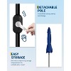 15Ft Rectangular Patio Umbrella with Base Large Patio Umbrella with Crank Handle, UV Resistant, Suitable for Outdoor Markets, Backyard, Poolside-Beige - 2 of 4