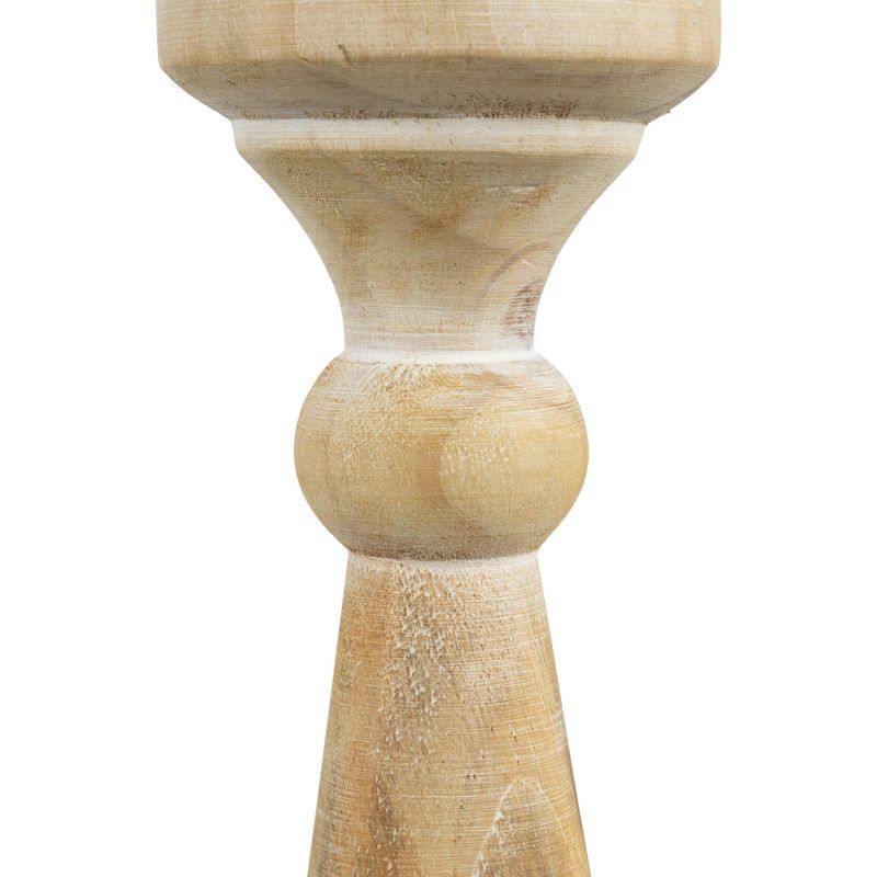 Northlight Two Tone Wooden Pedestal Pillar Candle Holder - 12", 5 of 6