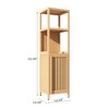 SKRAN A 52-Foot-Tall Linen Tower Bamboo Storage Cabinet, Suitable for Main Living Spaces Such as bathrooms, bedrooms, and Living Rooms - 3 of 4