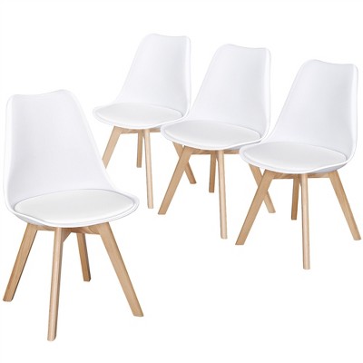 Yaheetech Pack of 4 Upholstered Dining Chairs for Dining Room, Kitchen