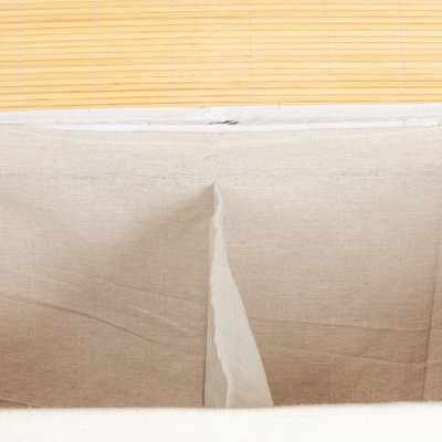 White Bamboo Laundry Hamper with Rope Handles and Lid