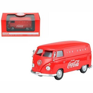 1962 Volkswagen Coca Cola Cargo Van Red 1/43 Diecast Model by Motorcity Classics - 1 of 3