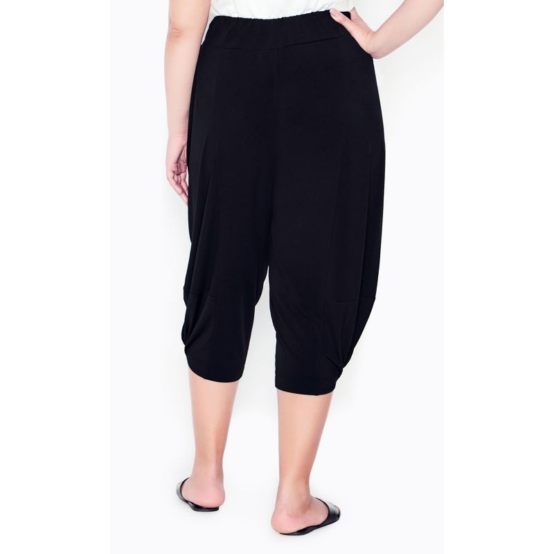 Women's Plus Size Kenzie Drape Pant - black | AVENUE, 4 of 8