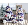 Blue Rose Polish Pottery 641 Vena Snowman with Broomstick - 2 of 3