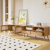 HDZNVF Boho TV Stand For TVs Up To 85 Inch, Modern Farmhouse Media Console, Natural - 2 of 4