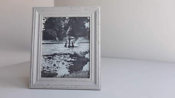 Distressed 8X10 Photo Frame Gray Wood, MDF & Glass - Foreside Home & Garden, 2 of 9, play video