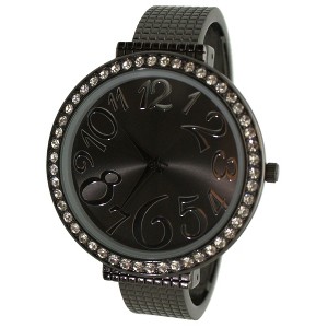 Olivia Pratt Big Round Face with Rhinestones Women Watch - 1 of 3