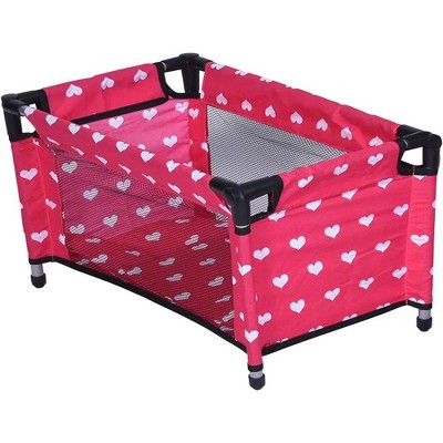 Pink Hearts Doll High Chair, Bouncer, and Pack N Play Set