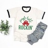 Jingle Bell Rockin' Bell Glitter - Womens Ringer Tee - 3 of 3