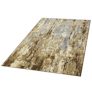 Modern Splashed Ink Printed Machine Washable Area Rug Ultra Thin Stain Resistant Non Shedding Non Slip Pet Friendly Floor Rug for Home Decor - 1 of 4