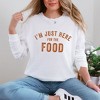 Simply Sage Market Women's I'm Just Here For The Food Long Sleeve Garment Dyed Tee - 2 of 4