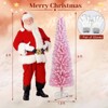 Costway 5/6 FT Artificial Christmas Tree with 328/460 Branch Tips & Folding Metal Stand for Home - 3 of 4
