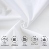 Biloban Pillow Covers, Pillowcase, Standard Size Zippered Pillow Cases, 100% Waterproof, Standard Size, White, Set of 4 - 4 of 4