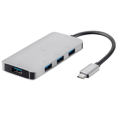 Monoprice USB-C to HDMI USB | 4K@30Hz, with USB-C 100W Power Delivery Adapter with Folding USB Type-C Connector - Mobile Series