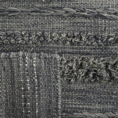 Vermont Charcoal and Ivory Hand-Knotted Wool Area Rug