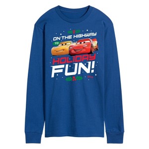 Men's - Disney - On The Highway To Holiday Fun Long Sleeve Graphic T-Shirt - 1 of 4