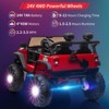 24V 2 Seaters Kids Ride Truck with Remote Control, 180W Motor 7Ah Battery 20" Seat Electric Ride on CarToy for 3+, Shovel, Led Light, Music - 2 of 4
