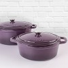 BergHOFF Neo 4Pc Cast Iron Cookware Set, 5qt. & 8qt. Oval Dutch Ovens, Matching Lids - 4 of 4