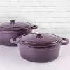 BergHOFF Neo 4Pc Cast Iron Cookware Set, 5qt. & 8qt. Oval Dutch Ovens, Matching Lids - image 4 of 4