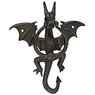 Design Toscano Tintagel Castle Dragon Foundry Iron Door Knocker : Target