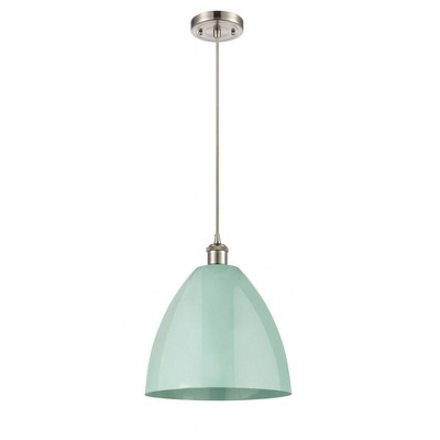 Plymouth Dome - 1 Light Cord Hung Mini Pendant In Industrial Style-14.75 Inches Tall and 12 Inches Wide
