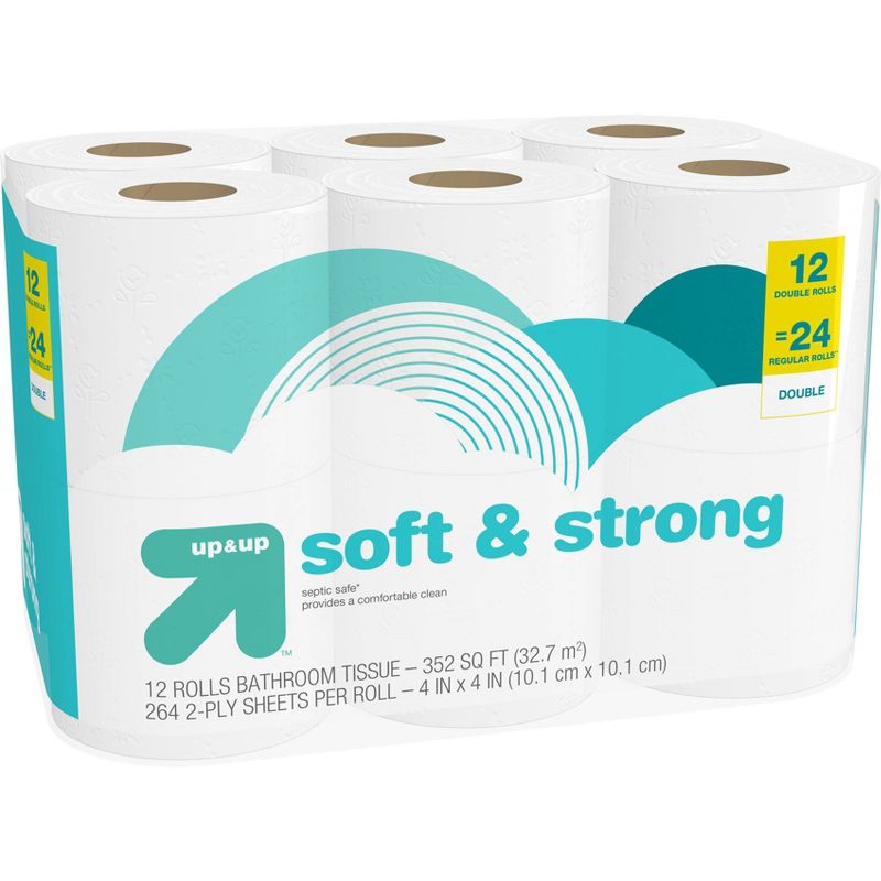 Soft &#38; Strong Toilet Paper - 12 Double Rolls - up &#38; up&#8482;, 2 of 4