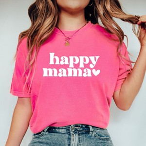 Simply Sage Market Happy Mama Puff Print Garment Dyed Tee - 1 of 4