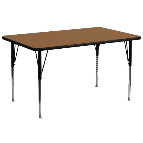 Emma and Oliver 30x72 Rectangle Laminate Adjustable Activity Table - image 1 of 2