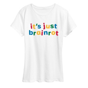 Women's - Instant Message - Just Brainrot Short Sleeve Graphic T-Shirt - 1 of 4