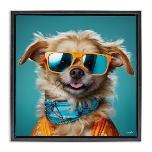 Stupell Industries Hipster Dog Portrait, 18" x 18" - 1 of 4