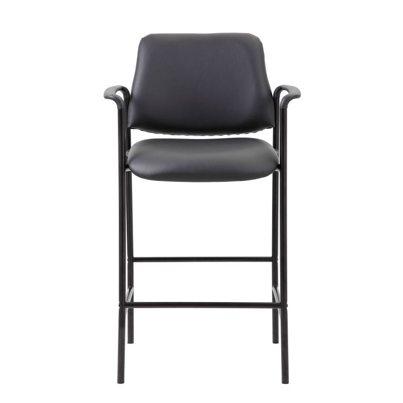 Stool with Arm Black- Boss Office Products, 4 of 9