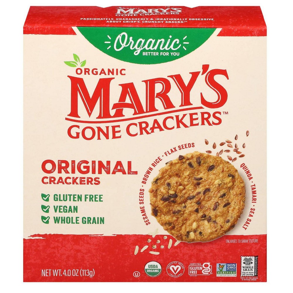 Mary's Gone Crackers Gluten Free Original - 4oz: Organic, Vegan