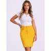 INSPIRE CHIC Women's Basic Distressed High Waist Ripped Hem Washed Jeans Skirt - 3 of 4