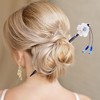 Unique Bargains Hair Chopstick Black White 1 Pc - 2 of 4