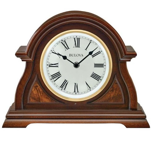 Bulova Clocks Bostonian Lighted Mantel Quartz Clock in Cherry Wood Finish - image 1 of 3